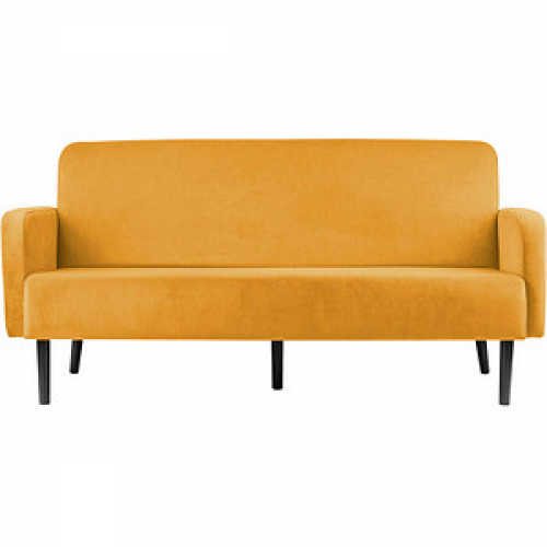 meet powered by PAPERFLOW 3-Sitzer Sofa LISBOA safran schwarz Stoff