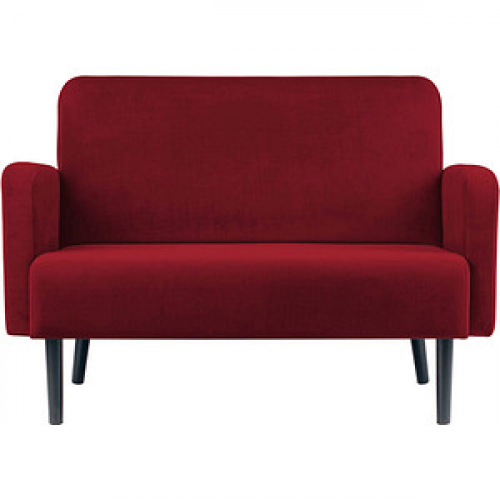 meet powered by PAPERFLOW 2-Sitzer Sofa LISBOA rot schwarz Stoff