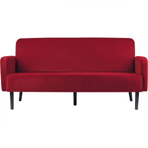 meet powered by PAPERFLOW 3-Sitzer Sofa LISBOA rot schwarz Stoff