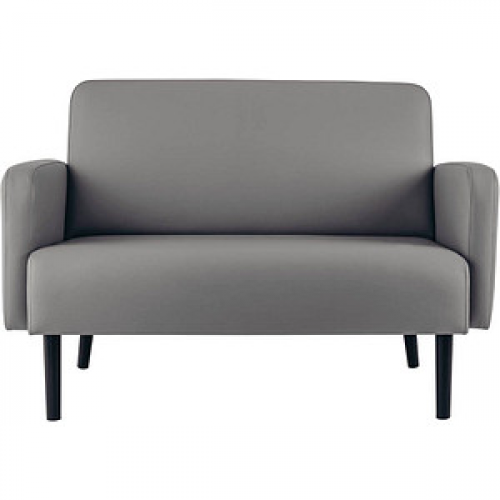 meet powered by PAPERFLOW 2-Sitzer Sofa LISBOA grau schwarz Kunstleder