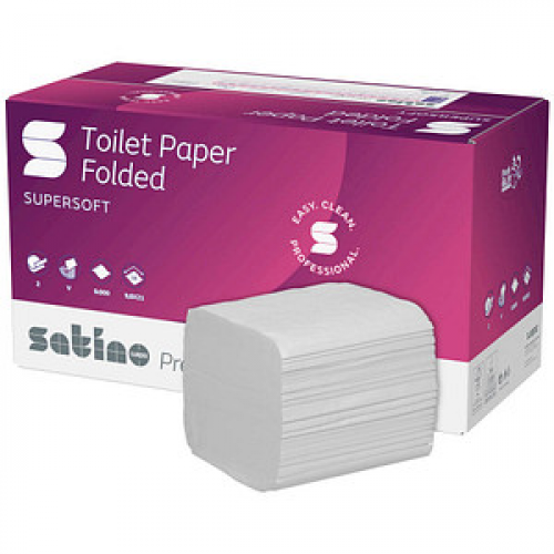 Satino by wepa Einzelblatt-Toilettenpapier prestige 2-lagig, 9.000 Tücher