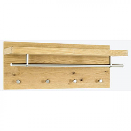 HAKU Möbel Wandgarderobe 15612 braun Metall 4 Haken 75,0 x 30,0 cm