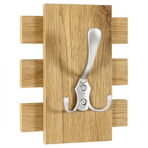 HAKU Möbel Wandgarderobe 15615 braun Holz 1 Haken 16,0 x 20,0 cm