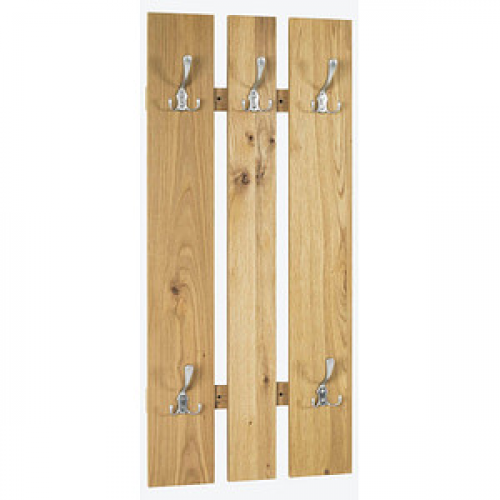 HAKU Möbel Wandgarderobe 15616 braun Holz 5 Haken 45,0 x 100,0 cm