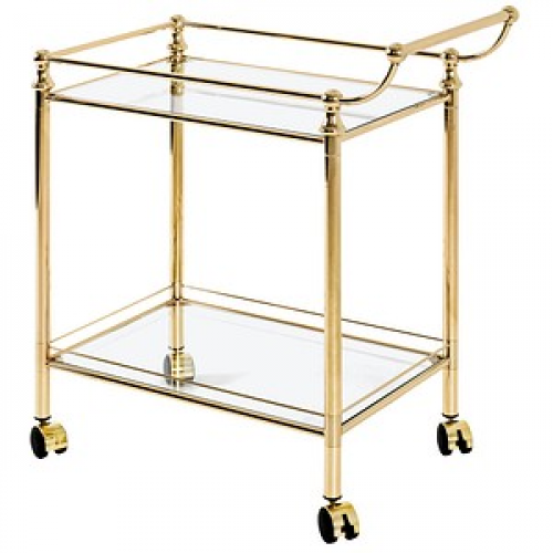 HAKU Möbel Servierwagen gold, transparent 68,0 x 40,0 x 78,0 cm