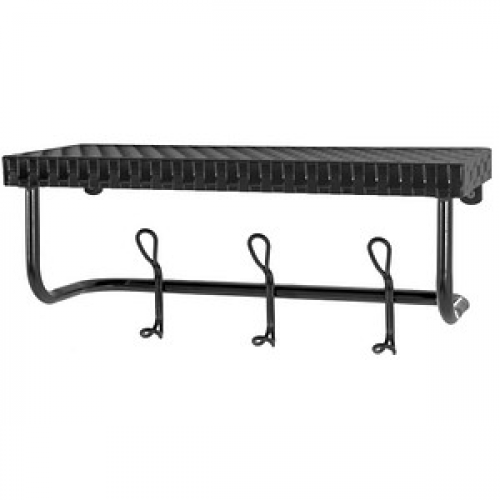 HAKU Möbel Wandgarderobe 21527 schwarz Metall 6 Haken 42,0 x 19,0 cm