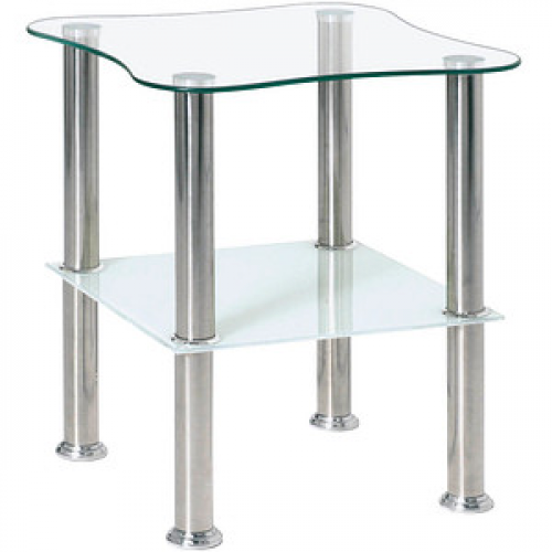 HAKU Möbel Beistelltisch Glas transparent 40,0 x 40,0 x 47,0 cm