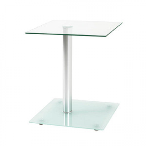 HAKU Möbel Beistelltisch Glas transparent 40,0 x 40,0 x 52,0 cm