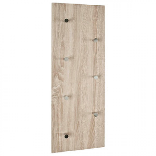 HAKU Möbel Wandgarderobe 42090 braun Holz 7 Haken 80,0 x 30,0 cm