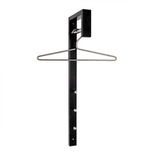 HAKU Möbel Wandgarderobe 89545 schwarz Metall 3 Haken 4,0 x 70,0 cm