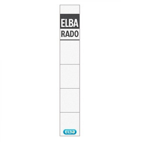 10 ELBA Einsteck-Rückenschilder weiß für 5,0 cm Rückenbreite