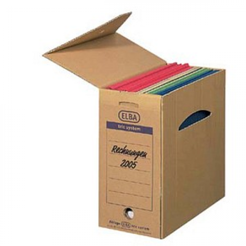 6 ELBA Archivboxen tric system braun 16,0 x 34,1 x 31,5 cm