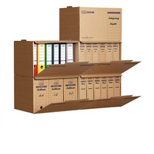 5 ELBA Archivcontainer tric system braun 51,0 x 36,0 x 33,0 cm