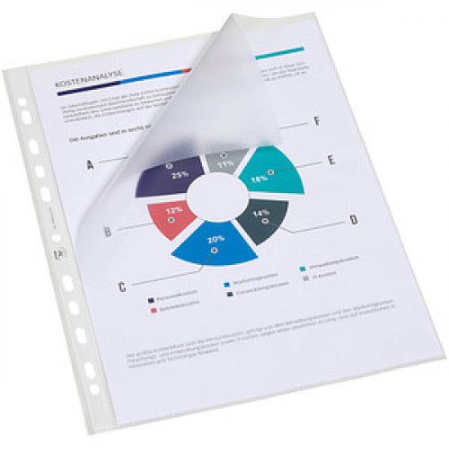 100 OXFORD Prospekthüllen DIN A4 glasklar glatt 0,06 mm