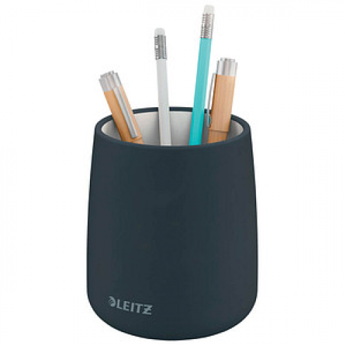 LEITZ Stiftehalter Cosy grau Keramik 8,7 x 8,7 x 10,8 cm