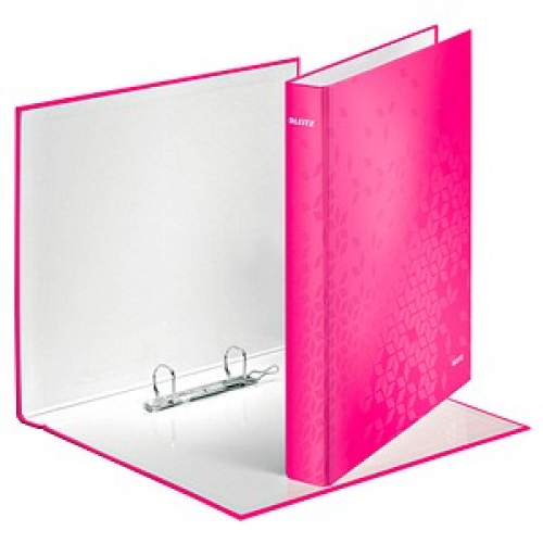 LEITZ WOW Ringbuch 2-Ringe pink 4,0 cm DIN A4