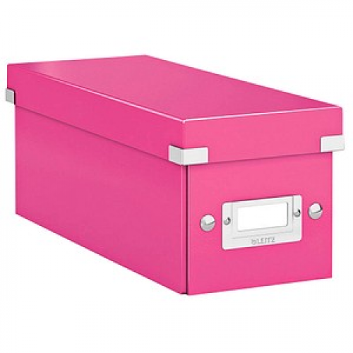 LEITZ CD-/DVD-Box Click & Store pink, 1 St.