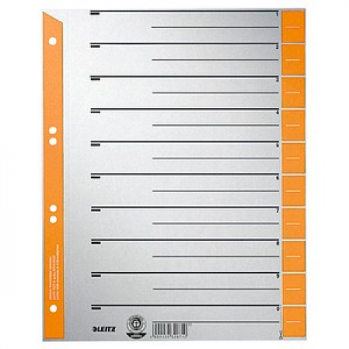 LEITZ Trennblätter 1652 1-0 orange, 100 St.