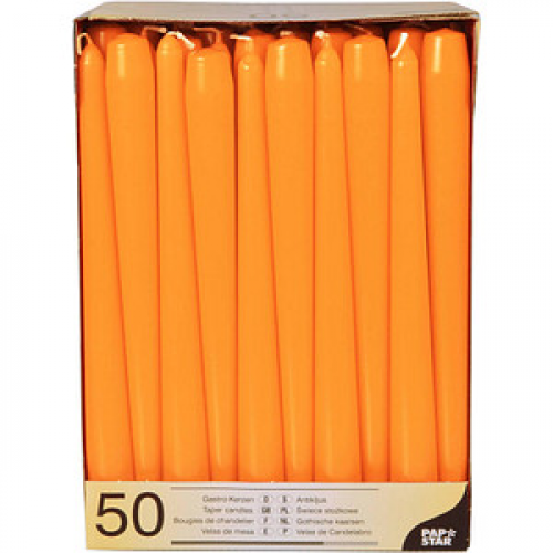 50 PAPSTAR Kerzen orange