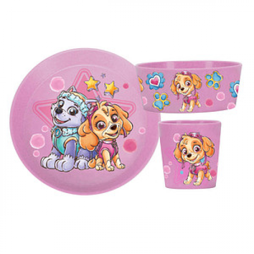 koziol Kindergeschirr-Set PAW Patrol rosa 3-tlg.