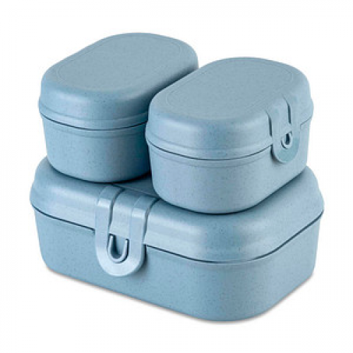 koziol Lunchboxen-Set Pascal Ready Mini blau, 1 Set