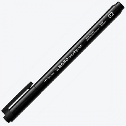 Tombow MONO drawing pen 02 Fineliner schwarz 0,3 mm, 1 St.