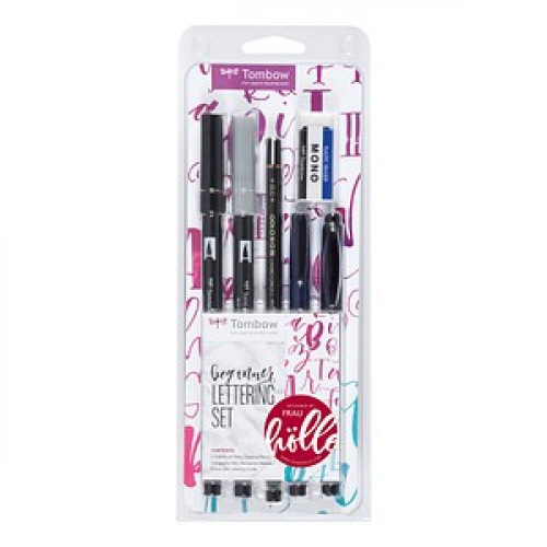 Tombow "Beginner" Handlettering-Set farbsortiert, 1 Set