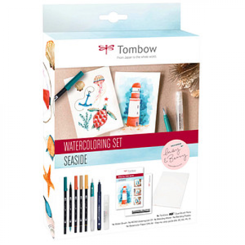 Tombow Watercoloring "Seaside" Malset farbsortiert, 1 Set