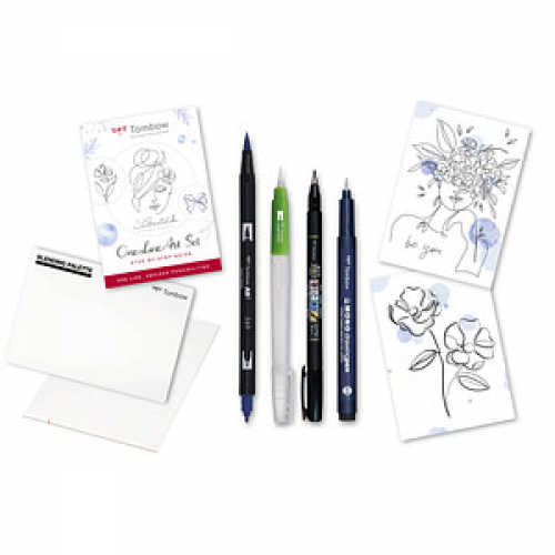 Tombow One Line Art Malset farbsortiert, 1 Set