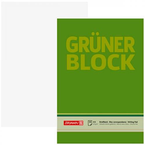 BRUNNEN Briefblöcke "Grüner Block" DIN A5 blanko