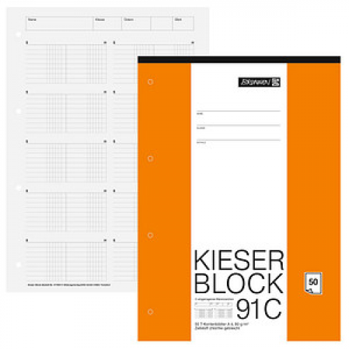 BRUNNEN Arbeitsblock Kieserblock DIN A4 T-Konten Lineatur 91C