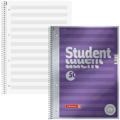 BRUNNEN Collegeblock Premium Student Lineatur 14 Notenlineatur DIN A4 ohne Rand