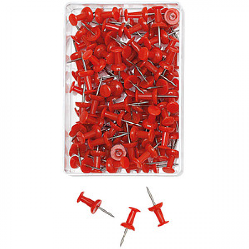 100 WEDO Pinnnadeln Diabolo rot