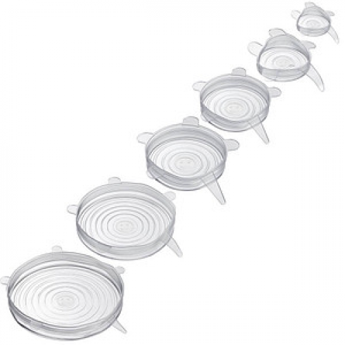 WESTMARK Frischhaltedeckel-Set Silikon Round transparent, 6 St.