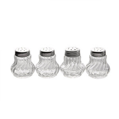 APS Salz- & Pfefferstreuer-Set Mini transparent/silber 4-tlg.