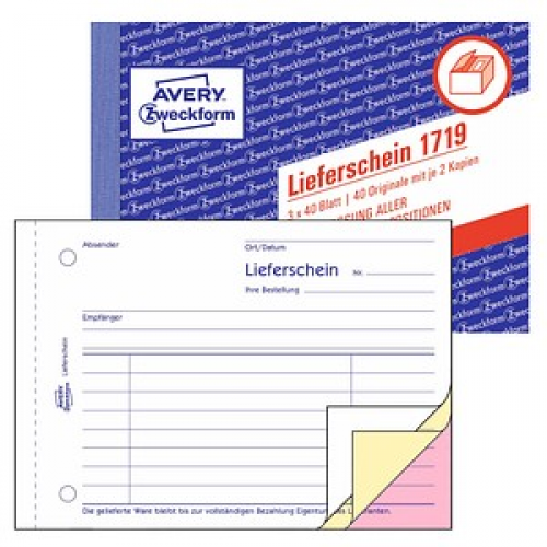 AVERY Zweckform Lieferschein Formularbuch 1719