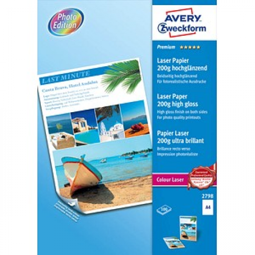 AVERY Zweckform Fotopapier 2798 DIN A4 hochglänzend 200 g/qm 100 Blatt