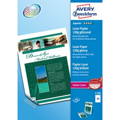 AVERY Zweckform Fotopapier 1198 DIN A4 glänzend 120 g/qm 200 Blatt