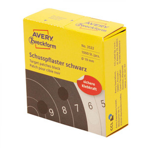 AVERY Zweckform Klebepunkte schwarz Ø 19,0 mm