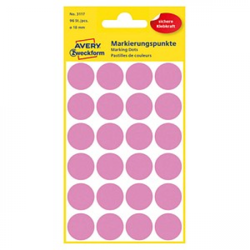 AVERY Zweckform Klebepunkte 3117 rosa Ø 18,0 mm