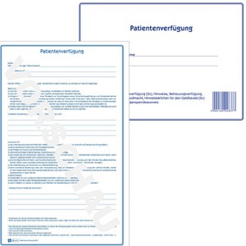 10 AVERY Zweckform Patientenverfügung Formulare 2837