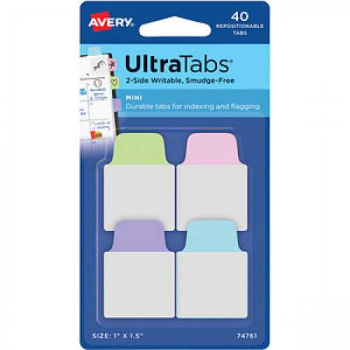 AVERY Zweckform UltraTabs Mini Haftmarker farbsortiert 40 Blatt