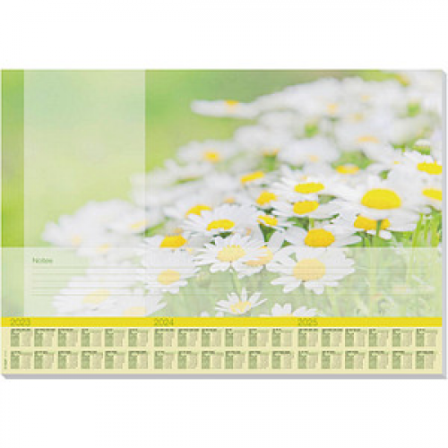 SIGEL Schreibtischunterlage Lovely Daisies grün/weiß 30 Blatt