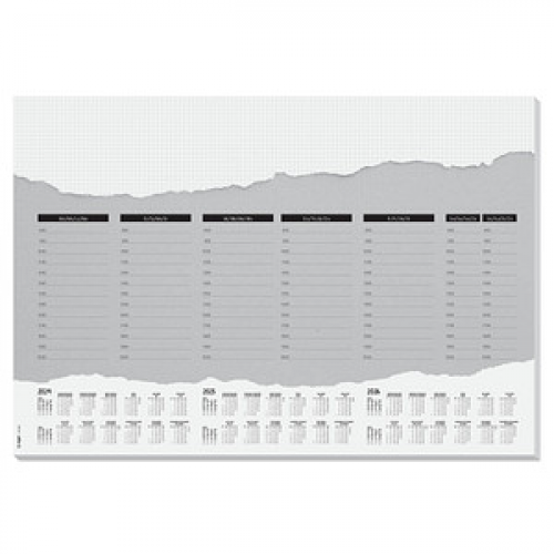 SIGEL Schreibtischunterlage Weekly Planner weiß/grau 52 Blatt