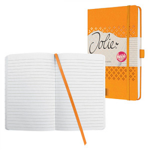 SIGEL Notizbuch Jolie® ca. DIN A5 liniert, mangoorange Hardcover 174 Seiten