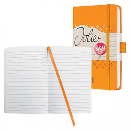 SIGEL Notizbuch Jolie® DIN A6 liniert, mangoorange Hardcover 174 Seiten