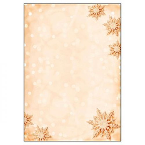 SIGEL Weihnachtsbriefpapier Golden Snowflakes Motiv DIN A4 90 g/qm 100 Blatt