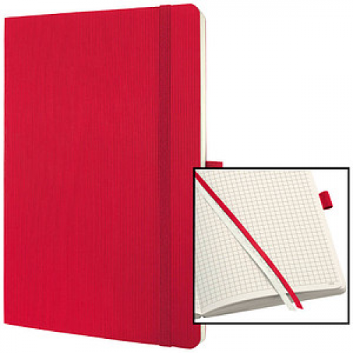 SIGEL Notizbuch Conceptum® ca. DIN A5 kariert, rot Softcover 194 Seiten