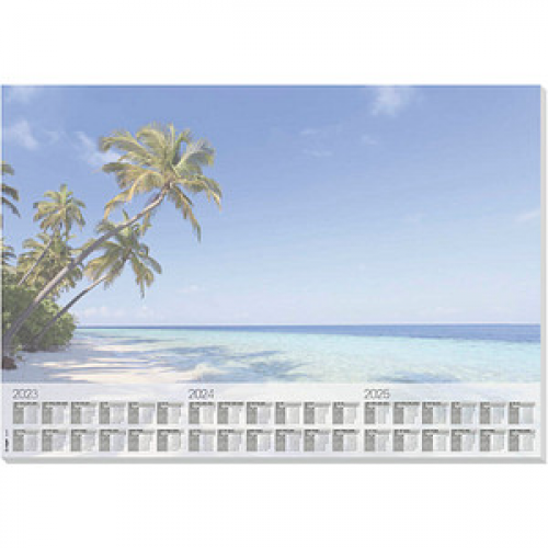 SIGEL Schreibtischunterlage Beach blau 30 Blatt