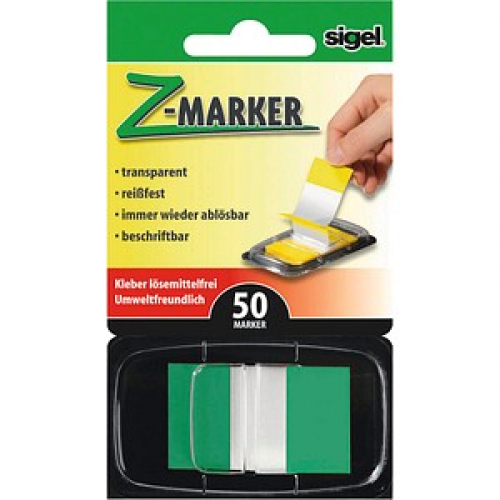 SIGEL Z-Marker Haftmarker grün 50 Streifen